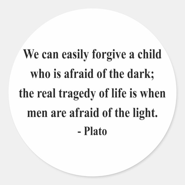 Plato Quote 5a Classic Round Sticker (Front)