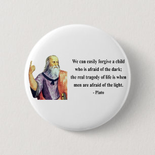 Plato Quote 5b 6 Cm Round Badge