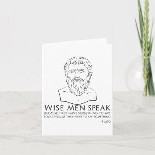 Plato Quote On Wise Men And Fools - Ancient Greek Card
