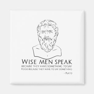Plato Quote On Wise Men And Fools - Ancient Greek  Magnet