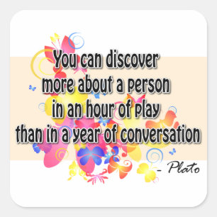 Plato Square Sticker