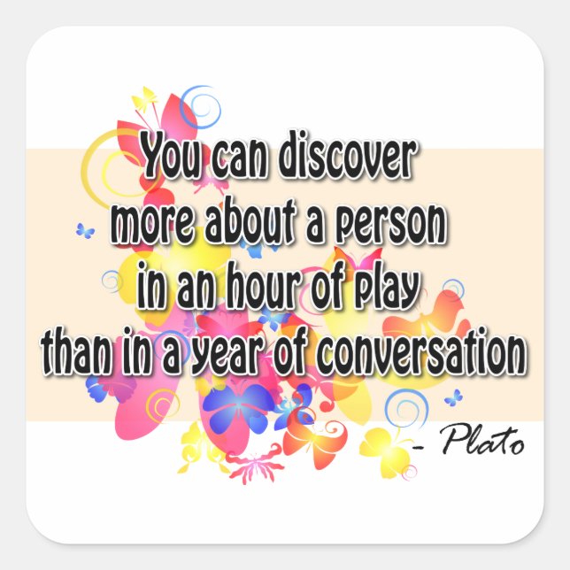 Plato Square Sticker (Front)