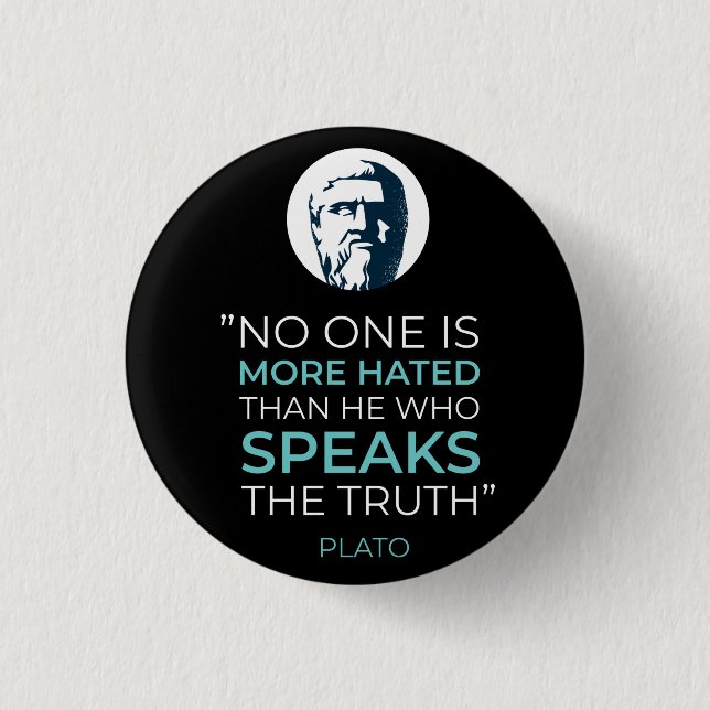 Plato Truth Philosophy Quote 3 Cm Round Badge (Front)
