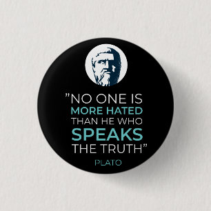 Plato Truth Philosophy Quote 3 Cm Round Badge