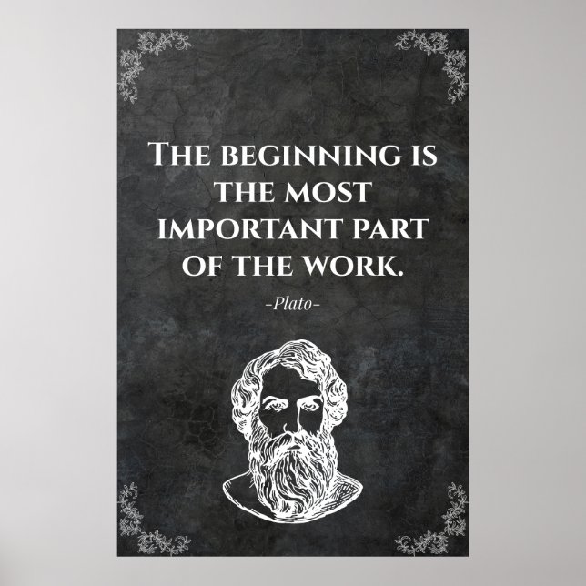 Plato wise quote. Wisdom Poster (Front)