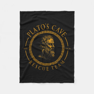 Platos Cave Rescue Team Ancient Greek Philosophy P Fleece Blanket