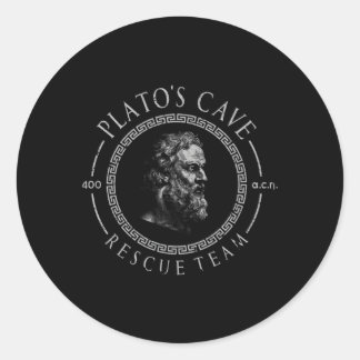 Platos Cave Rescue Team Ancient Greek Plato Philos Classic Round Sticker