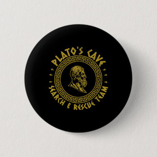Plato's Cave Search And Rescue Teams Funny Philoso 6 Cm Round Badge