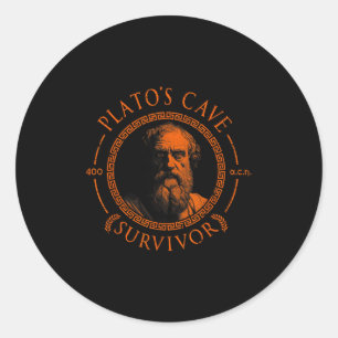 Platos Cave Survivor Ancient Hellenistic Philosoph Classic Round Sticker