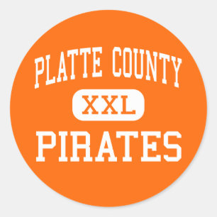 Platte County - Pirates - High - Platte City Classic Round Sticker