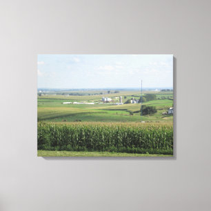 Platteville, Wisconsin Amish Farm Scenic View Canvas Print