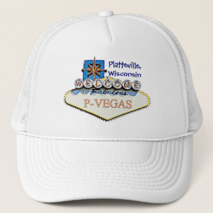 Platteville, Wisconsin P-Vegas Water  Baseball Cap