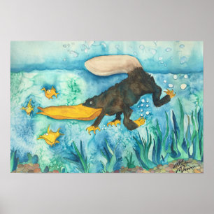 "Platty" the Platypus by Mike Quinn Poster