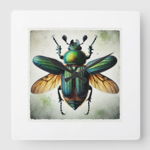 Platydema Beetle 110924IREF245 - Watercolor Square Wall Clock
