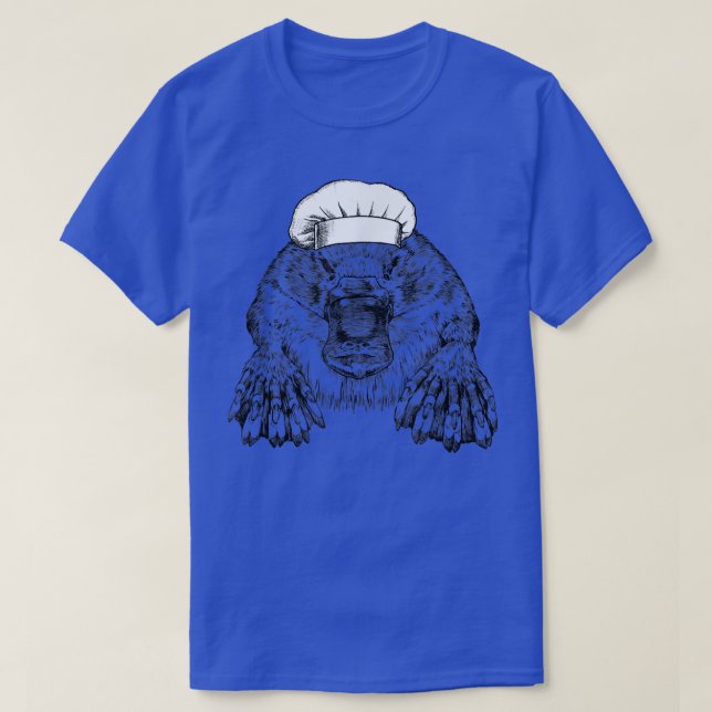 Platypus Animal Chef Funny Cooking Cook Duckbill  T-Shirt (Design Front)