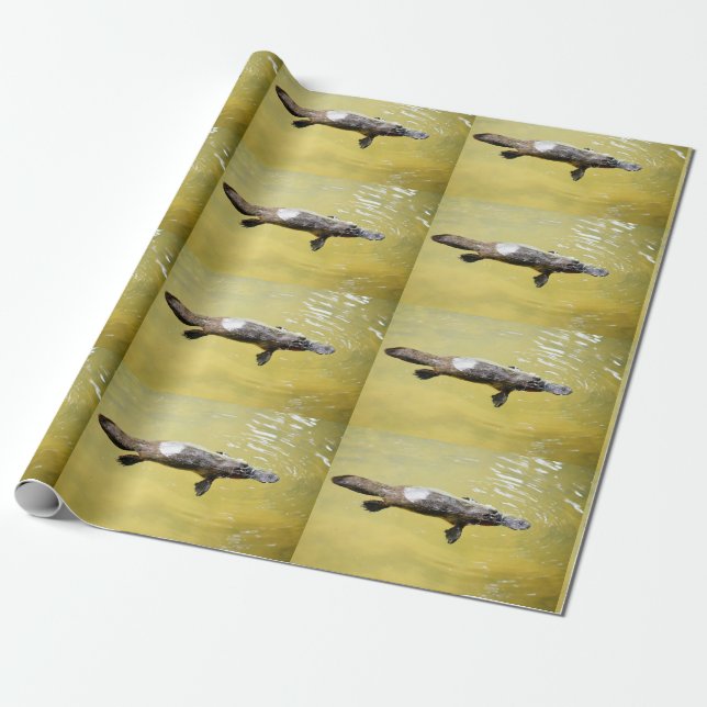 PLATYPUS AUSTRALIA WRAPPING PAPER (Unrolled)