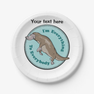 Platypus Australian Animal Paper Plate