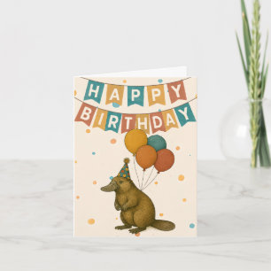 Platypus Birthday Card – Cute Aussie Animal