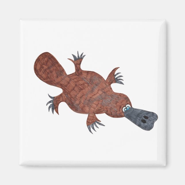 PLATYPUS CARTOON ART MAGNET (Front)