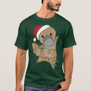platypus Christmas Christmas Animals Fairy Lights T-Shirt