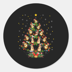 Platypus Christmas Tee Gift Santa Hat Platypus Chr Classic Round Sticker