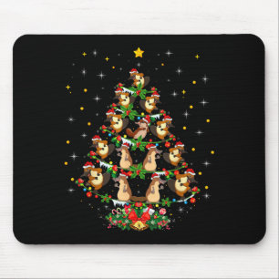 Platypus Christmas Tee Gift Santa Hat Platypus Chr Mouse Mat