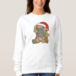 Platypus Christmas Winter Animals Holiday Platypus Sweatshirt