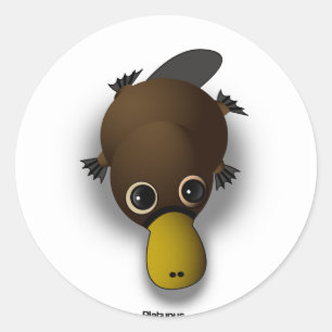 platypus classic round sticker