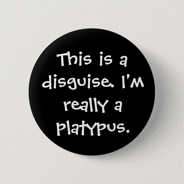 Platypus Costume 6 Cm Round Badge (Front)