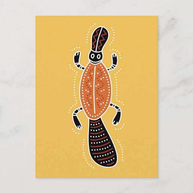 Platypus Dotted Design Postcard (Front)