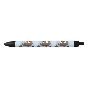 Platypus giving thumbs up cartoon black ink pen