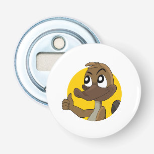 Platypus giving thumbs up cartoon bottle opener