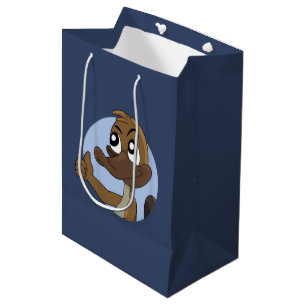 Platypus giving thumbs up cartoon medium gift bag