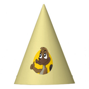 Platypus giving thumbs up cartoon party hat