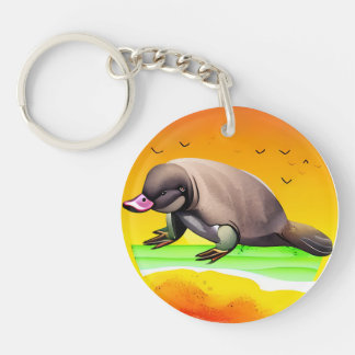 Platypus in the Land of the Sun Key Ring