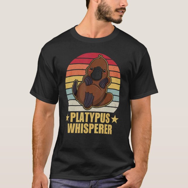 Platypus Mammals Australia Biology Wildlife Studen T-Shirt (Front)