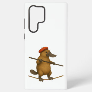 Platypus on a tightrope - add YOUR own text Samsung Galaxy Case