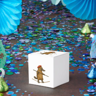 Platypus on a tightrope - add YOUR text. Favor Box