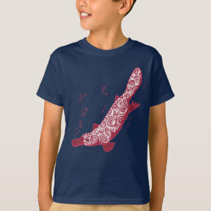 Platypus rich red coloured kids t-shirt