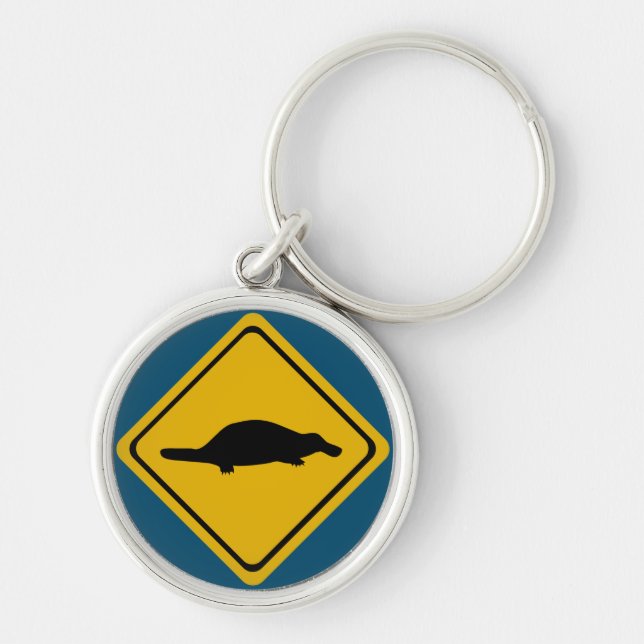 platypus road sign key ring (Front)