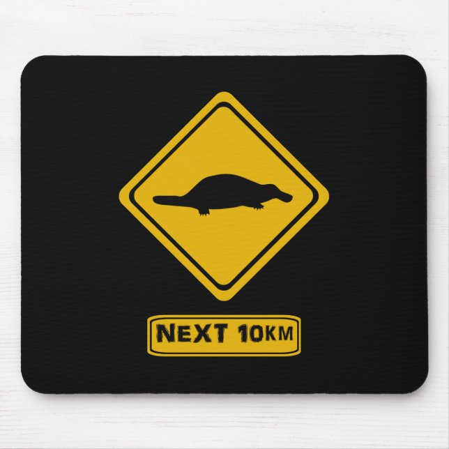 platypus road sign mouse mat (Front)