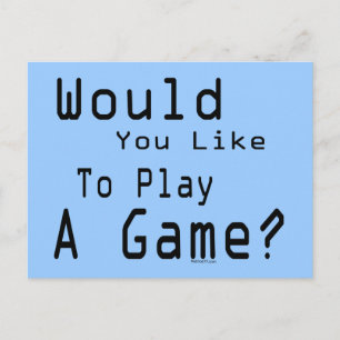 Play A Game Postcard