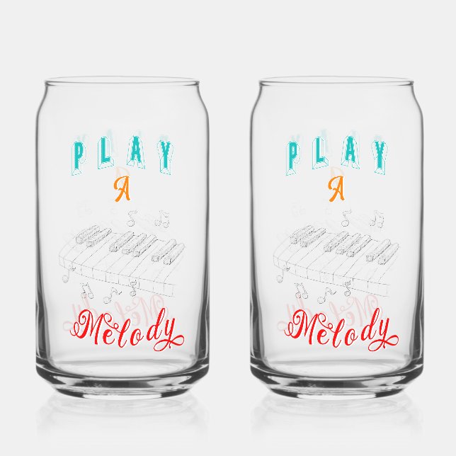 Play A Melody Boyfriend Piano Can Glass (Front)