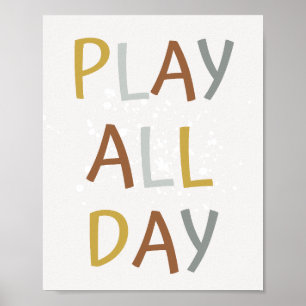 Play All Day Colourful Kids Room Wall Decor 