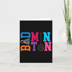 Play Badminton Forever Game Sports Badminton Card