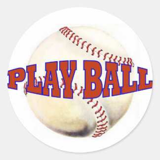 PLAY BALL 2 CLASSIC ROUND STICKER