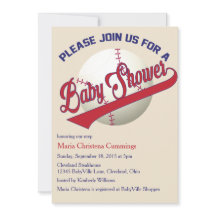 Play Ball Baseball Baby Shower Invitation