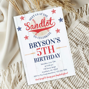 Play Ball Baseball Birthday Invitation 