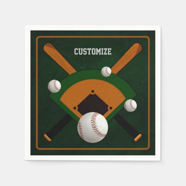 Play Ball Baseball  Napkin (Front)