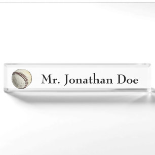 Play Ball Baseball Sketch – Batter Up Sports Nameplate